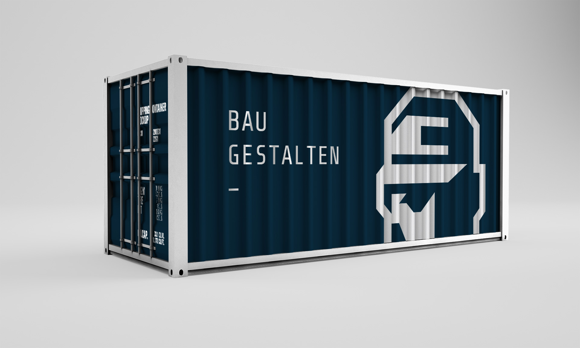 Bauservice Container mit Branding